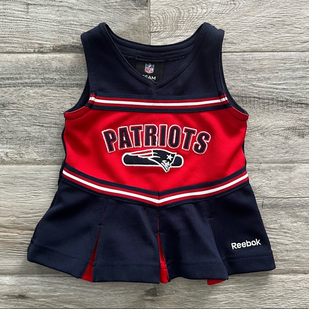 Reebok Navy and Red Patriots Cheer Dress